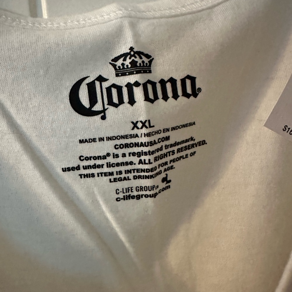 NEW Corona Beer Tank Top Shirt Mens size XXL White - Picture 5 of 5